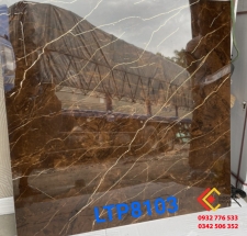 Gạch đá sang trọng 80x80 màu nâu bóng kiếng vân tia chớp quận 9