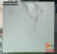 Gạch 80x80 màu trắng vân khói đá granite giá rẻ hàng sale
