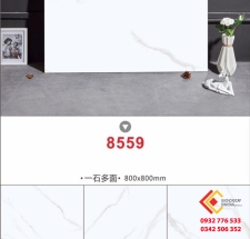Gạch 80x80 màu trắng vân mây hàng nhập khẩu Trung Quốc mã 8559