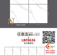 Gạch 80x80 màu trắng vân mây mã LBF8636
