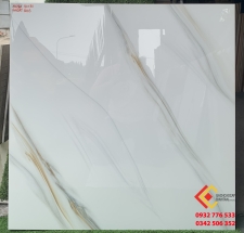 Gạch đá 80x80 ưu thích nhất năm 2023 màu trắng vân xám vàng 