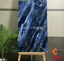 Gạch đá bóng kiếng 60x120 màu xanh dương