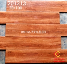 Gạch giả gỗ 20x100 lát nền màu đỏ