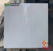 GẠCH LÁT NỀN 80X80 TRẮNG SỮA VÂN MÂY BÓNG KÍNH VIỆT NAM
